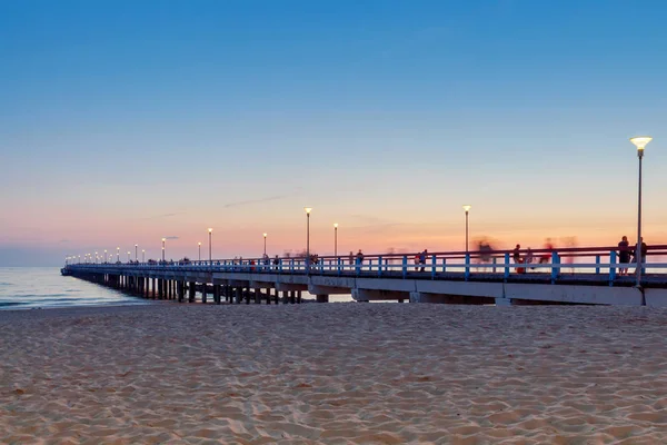 Palanga. Pier am Strand. — Stockfoto