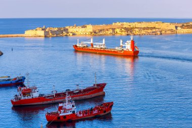 Valletta. Akdeniz liman.