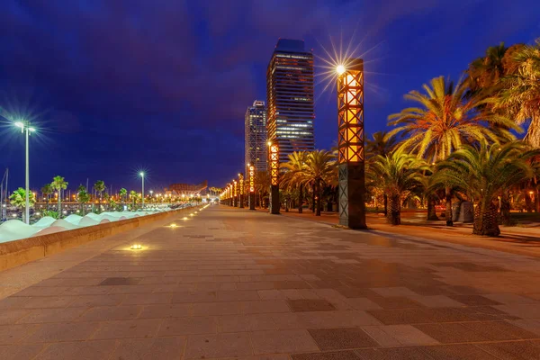 Barcelona. Şafakta Olimpiyat Girişi. — Stok fotoğraf