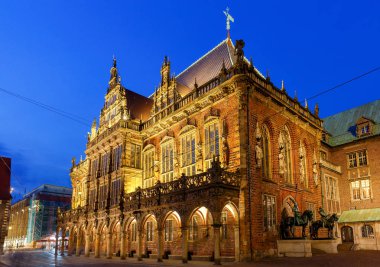 Bremen. Merkezi Pazar Meydanı. Belediye Binası.