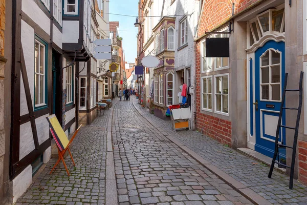 Bremen. Old picturesque streets. — Stock Photo, Image
