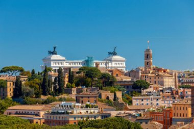 Roma. Aventine tepesinden şehrin manzarası.
