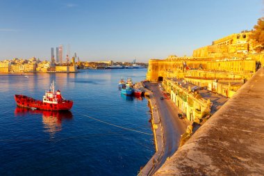 Valletta. Akdeniz liman.