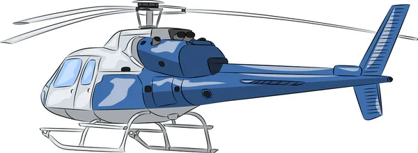 Vector. Blue passenger helicopter. — Stock Vector