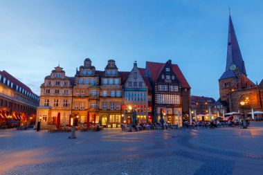 Bremen. Merkezi Pazar Meydanı. Belediye Binası.