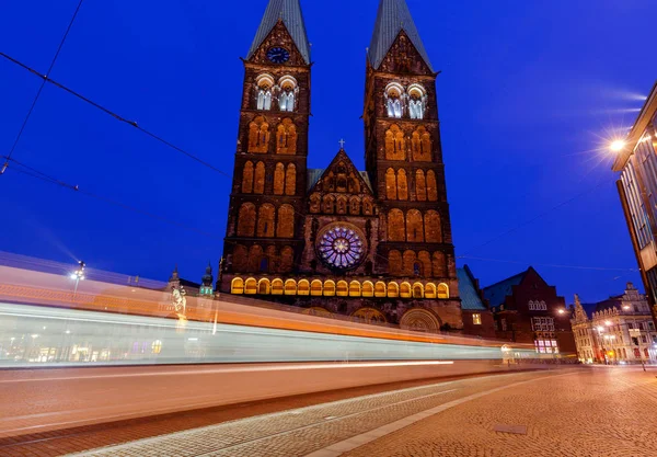 Bremen. La plaza central del mercado. Catedral de Bremen . —  Fotos de Stock