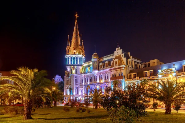 Batumi. Plaza de Europa por la noche . —  Fotos de Stock