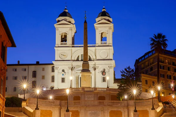 Rome. The Square of Spain and Trinita dei Monti. — Stock Photo, Image