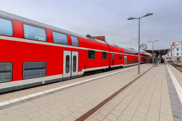 Fuessen. Germany. Passenger train. — Stock Photo, Image