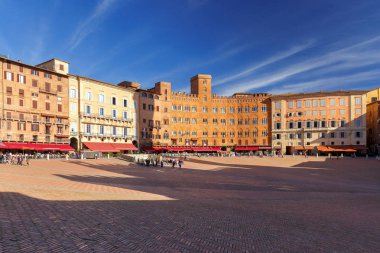 Siena. Şehir merkezi kare piazza del Campo.