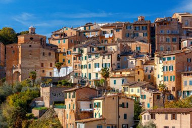 Siena. Eski şehir bölgesi görünümünü.