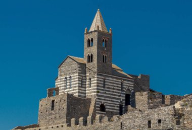 Portovenere. Eski sahil kasabası.