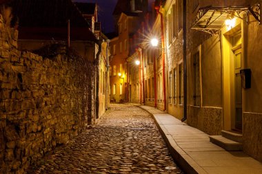 Tallinn. Eski ortaçağ Caddesi.