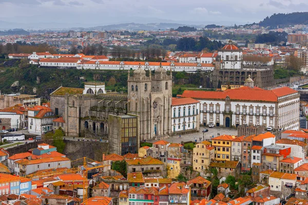 Porto. Widok z lotu ptaka na miasto. — Zdjęcie stockowe
