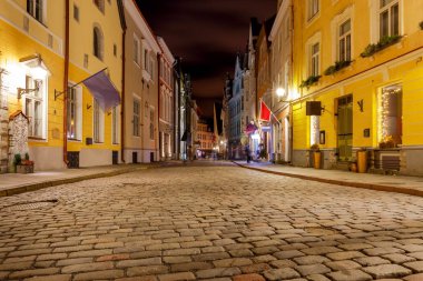 Tallinn. Eski ortaçağ Caddesi.
