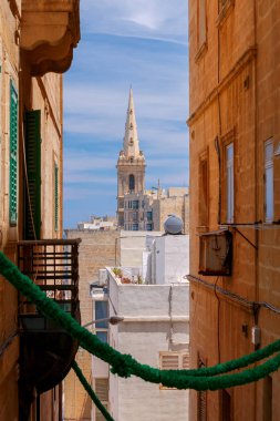 Valletta. Eski ortaçağ sokağı.