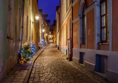 Tallinn. Eski ortaçağ Caddesi.