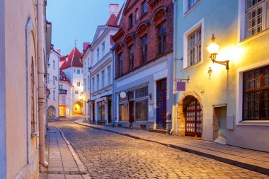 Tallinn. Eski ortaçağ Caddesi.