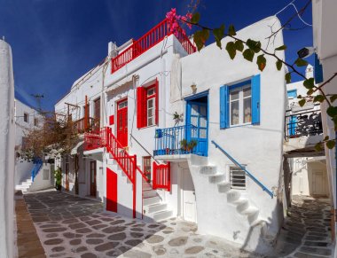 Yunanistan. Mykonos. Tipik mimari.