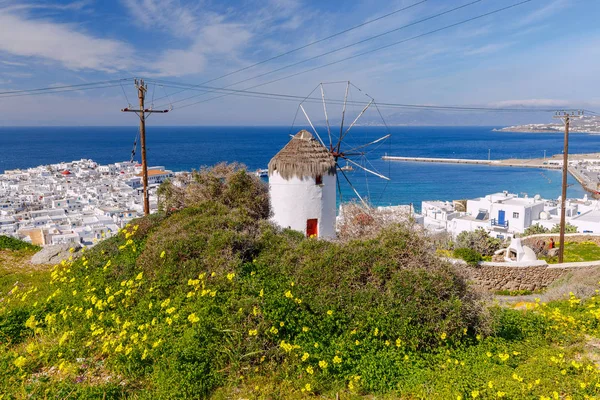 Mykonolar. Geleneksel bir yel değirmeni.