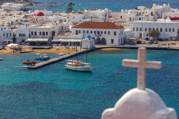 Chora. Mykonos. Aerial view of the city.