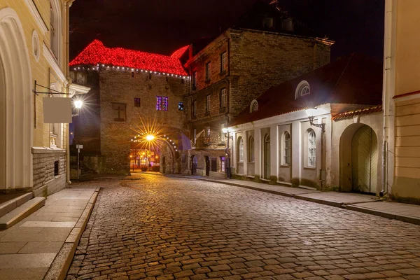 Tallinn. Staré středověké ulice. — Stock fotografie