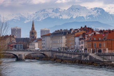 Grenoble. Şehir seti..