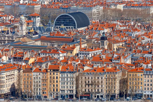 Lyon. Flygfoto över staden. — Stockfoto