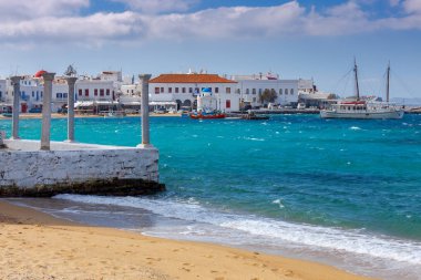 Mykonos. Şehir set.