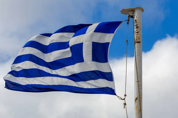 Atenas. La bandera griega . —  Fotos de Stock