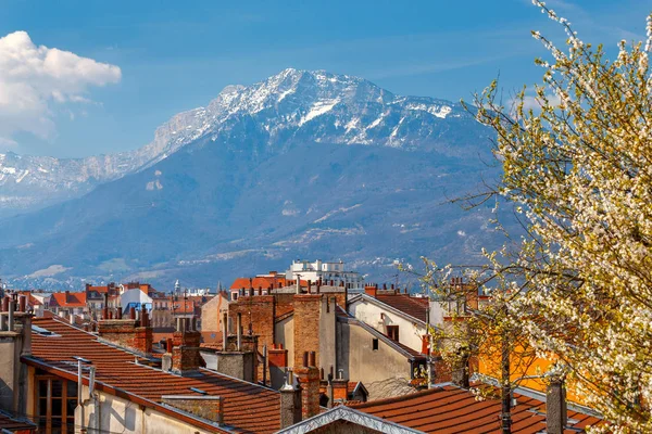 Grenoble. Aerial view of the city. — Stock Photo, Image