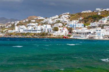 Mykonos. Rum Kilisesi, geleneksel yapı.