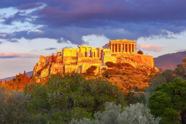 Atenas. O Partenon na Acrópole . — Fotografia de Stock