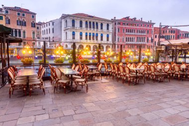 Venedik. Gün batımında Büyük Kanal.