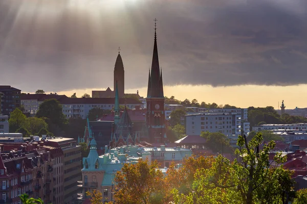 Göteborg. Widok z lotu ptaka na miasto. — Zdjęcie stockowe
