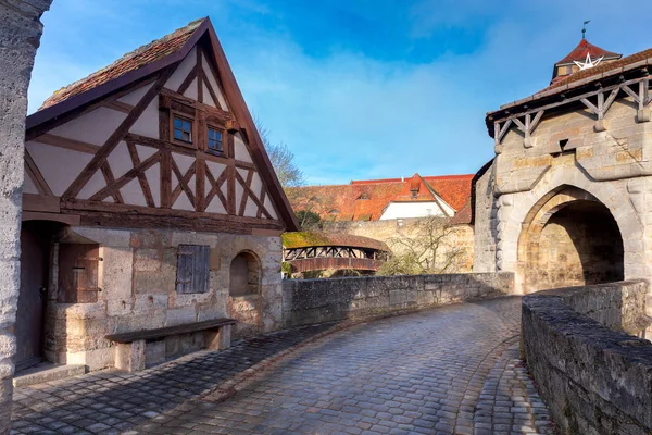Rothenburg ob der Tauber. Antigua ciudad medieval famosa. —  Fotos de Stock