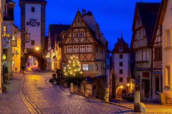 Ротенбург-об-дер-Таубер. Старый знаменитый средневековый город. — стоковое фото