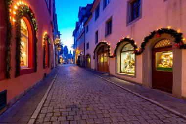 Rothenburg ob der Tauber. Eski ünlü ortaçağ şehri.