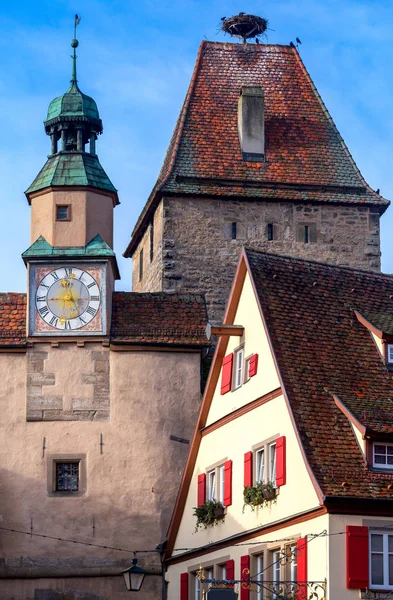 Ротенбург-Якоб-дер-Таубер. Стародавнє відоме середньовічне місто. — стокове фото