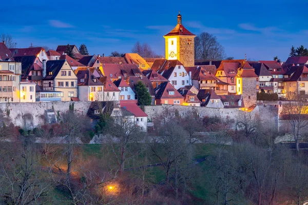 Rothenburg ob der Tauber. Gamla berömda medeltida stad. — Stockfoto