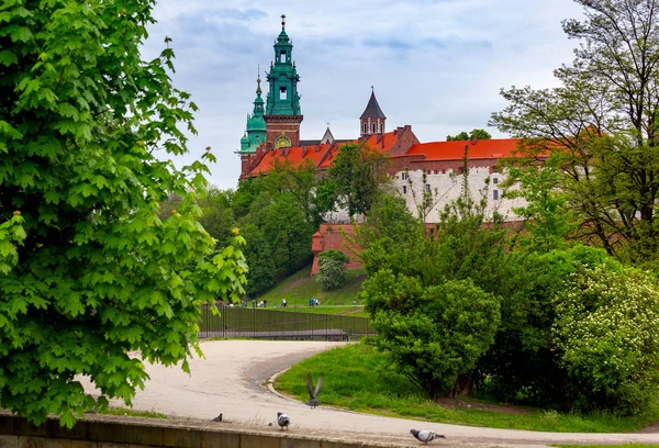 Krakow. The towers of the old city. — Stock Photo, Image