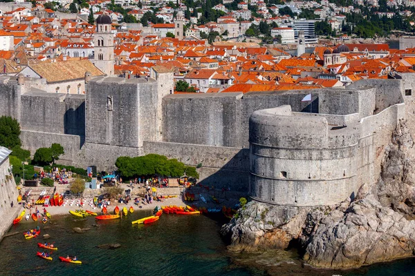 Dubrovnik. Vista aérea do porto . — Fotografia de Stock