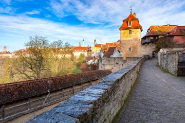 Rothenburg ob der Tauber. Eski ünlü ortaçağ şehri.