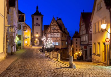 Rothenburg ob der Tauber. Eski ünlü ortaçağ şehri.