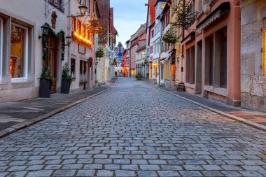Rothenburg ob der Tauber. Eski ünlü ortaçağ şehri.