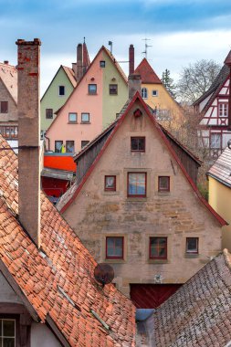 Rothenburg ob der Tauber. Eski ünlü ortaçağ şehri.