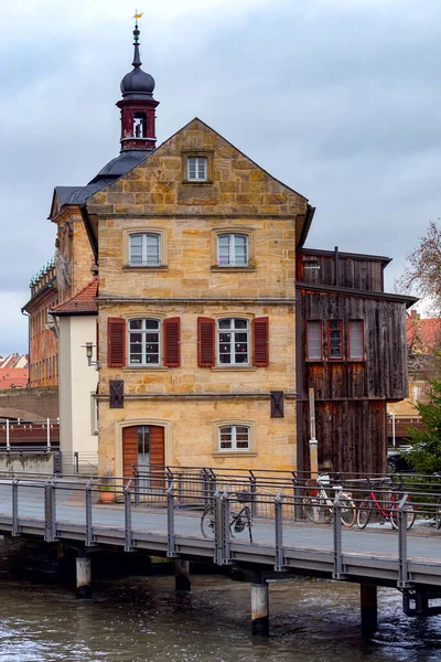 Bamberg. Gün batımında eski şehir seti. — Stok fotoğraf