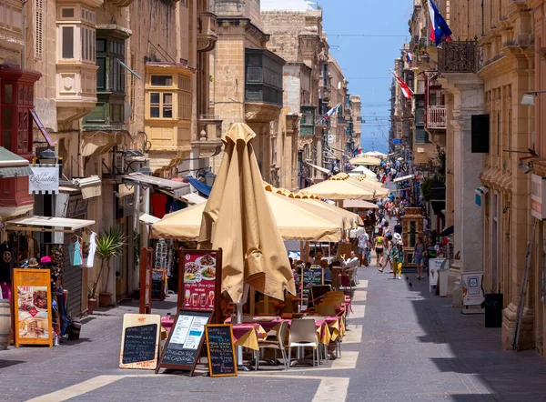Marsaxlokk Valletta July 2019 Old Typical Narrow Medieval Street Valletta — Stock Photo, Image