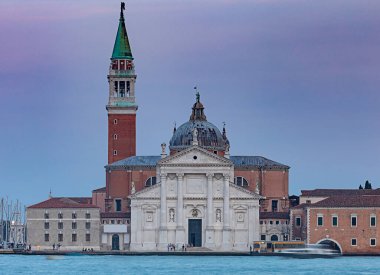 Great Venetian lagoon at sunset.