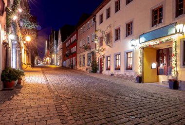Rothenburg ob der Tauber. Eski ünlü ortaçağ şehri.